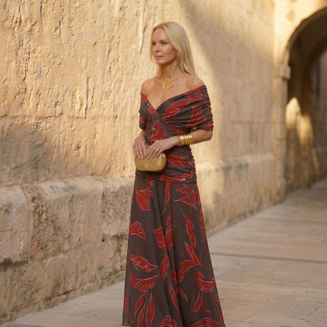 Celeste Evening Dress in red