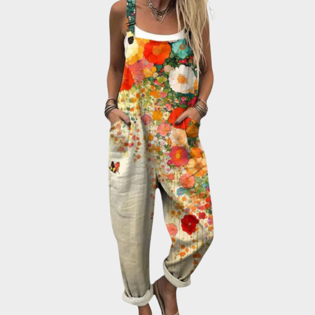 Colette Printed Overalls in multicolor