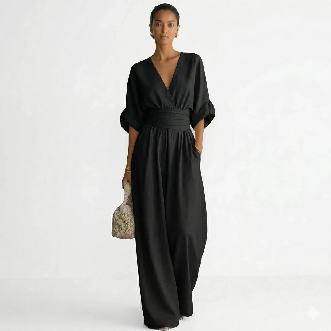 Eloise Wide Leg Jumpsuit in black