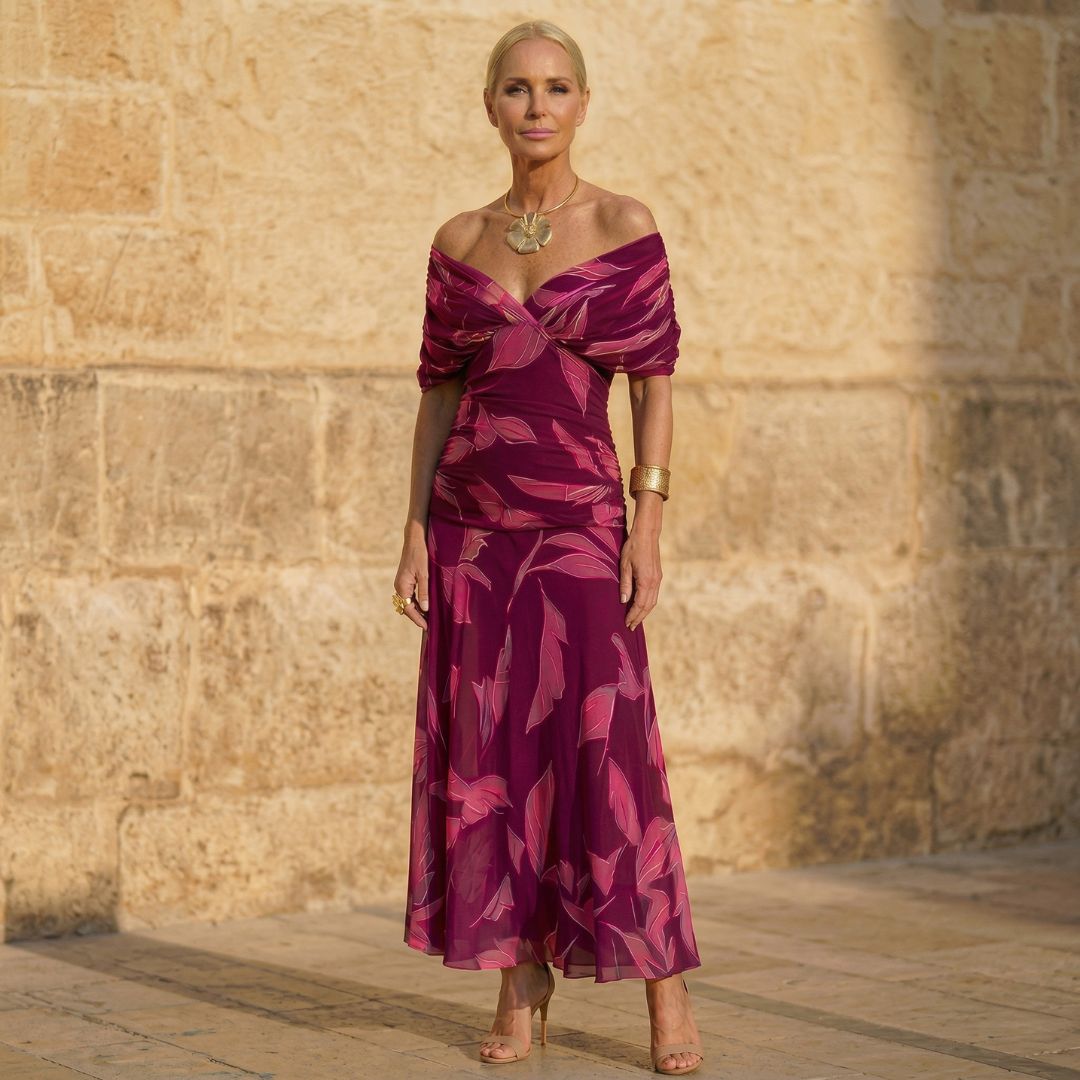 Fiona Evening Dress in purple