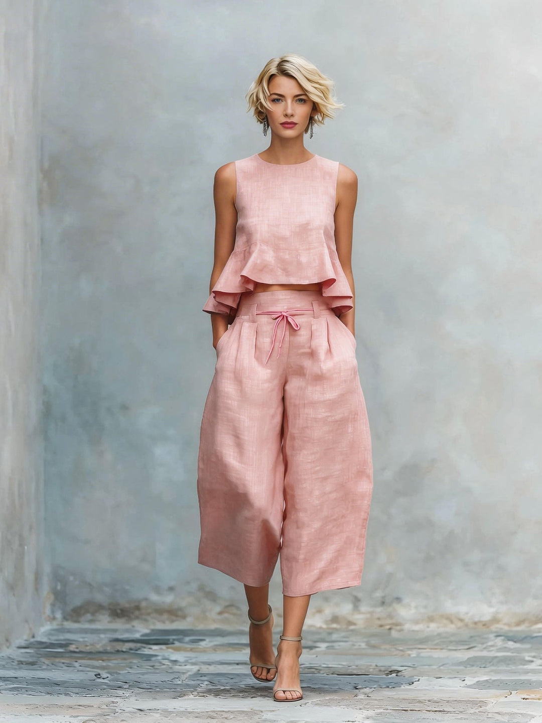 Frances Two Piece Ensemble in pink