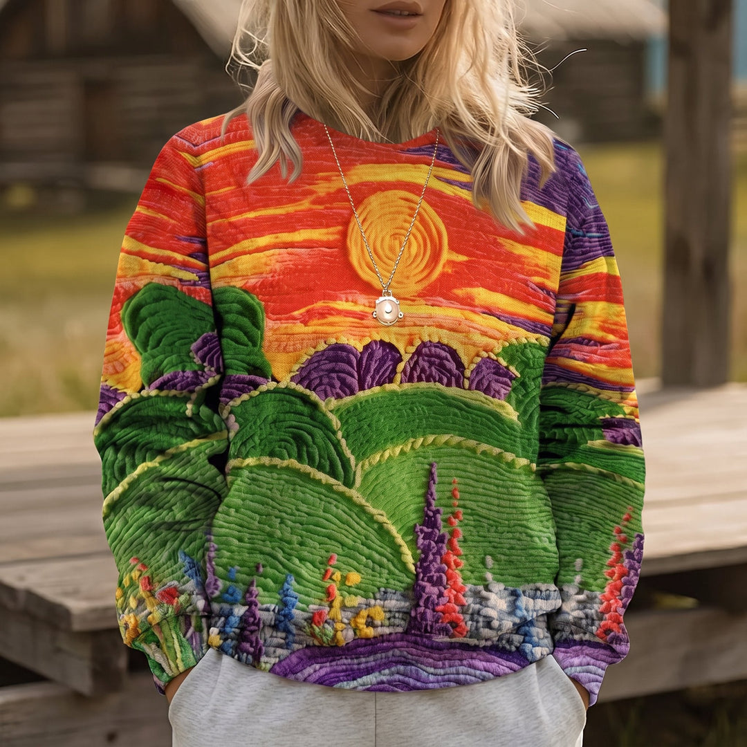 Hattie Sunburst Sweater in multicolor