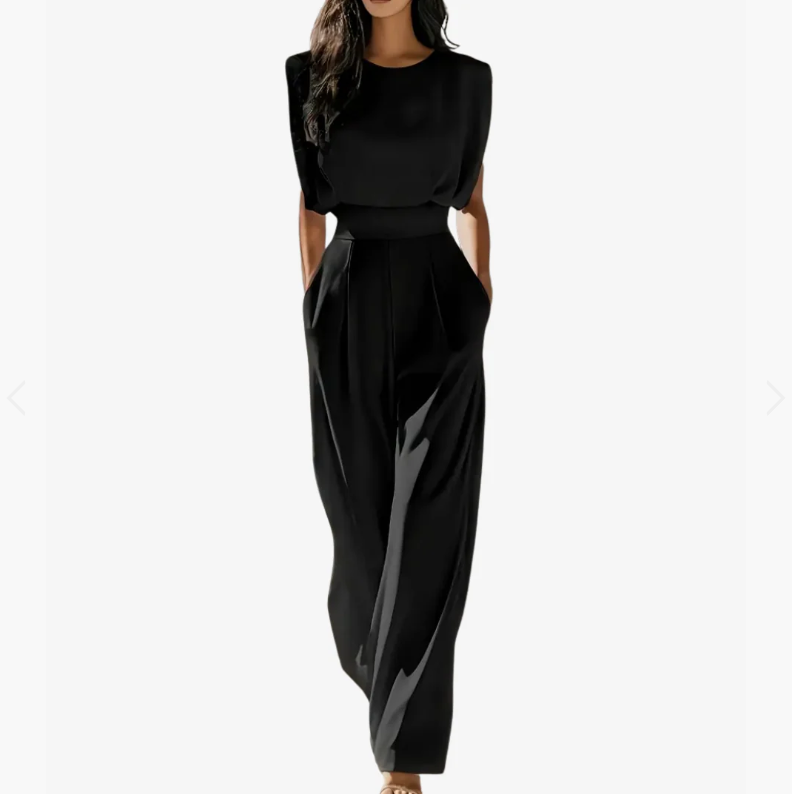 Jacqueline Belted Jumpsuit in black