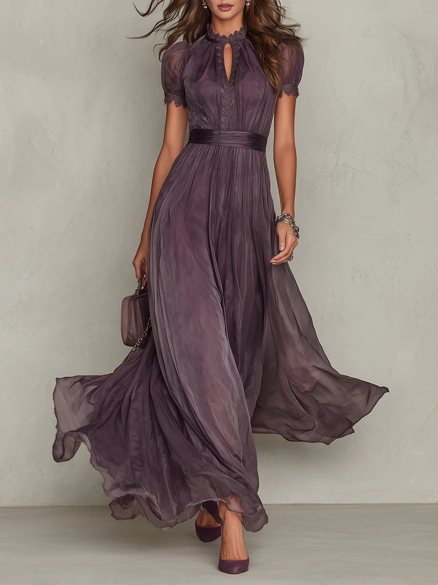 Katherine Flowing Midi Dress in purple
