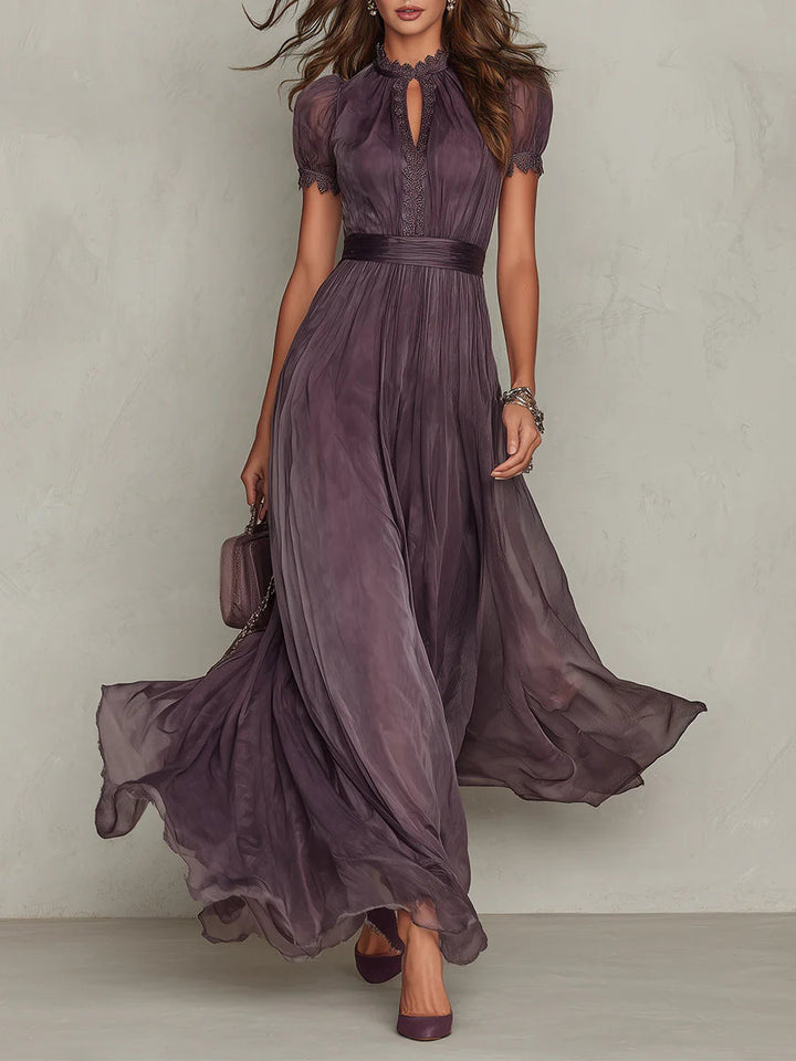 Katherine Flowing Midi Dress in purple