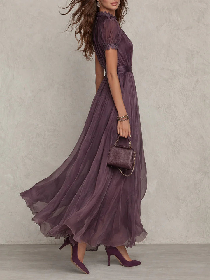 Katherine Flowing Midi Dress in purple
