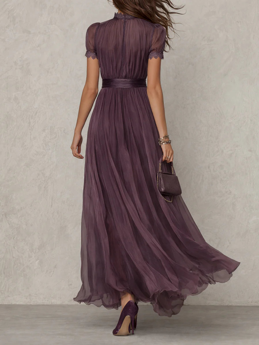 Katherine Flowing Midi Dress in purple