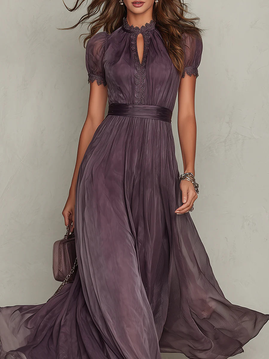 Katherine Flowing Midi Dress in purple