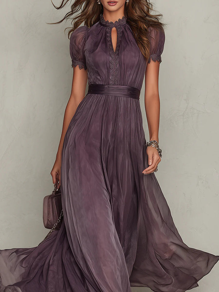 Katherine Flowing Midi Dress in purple
