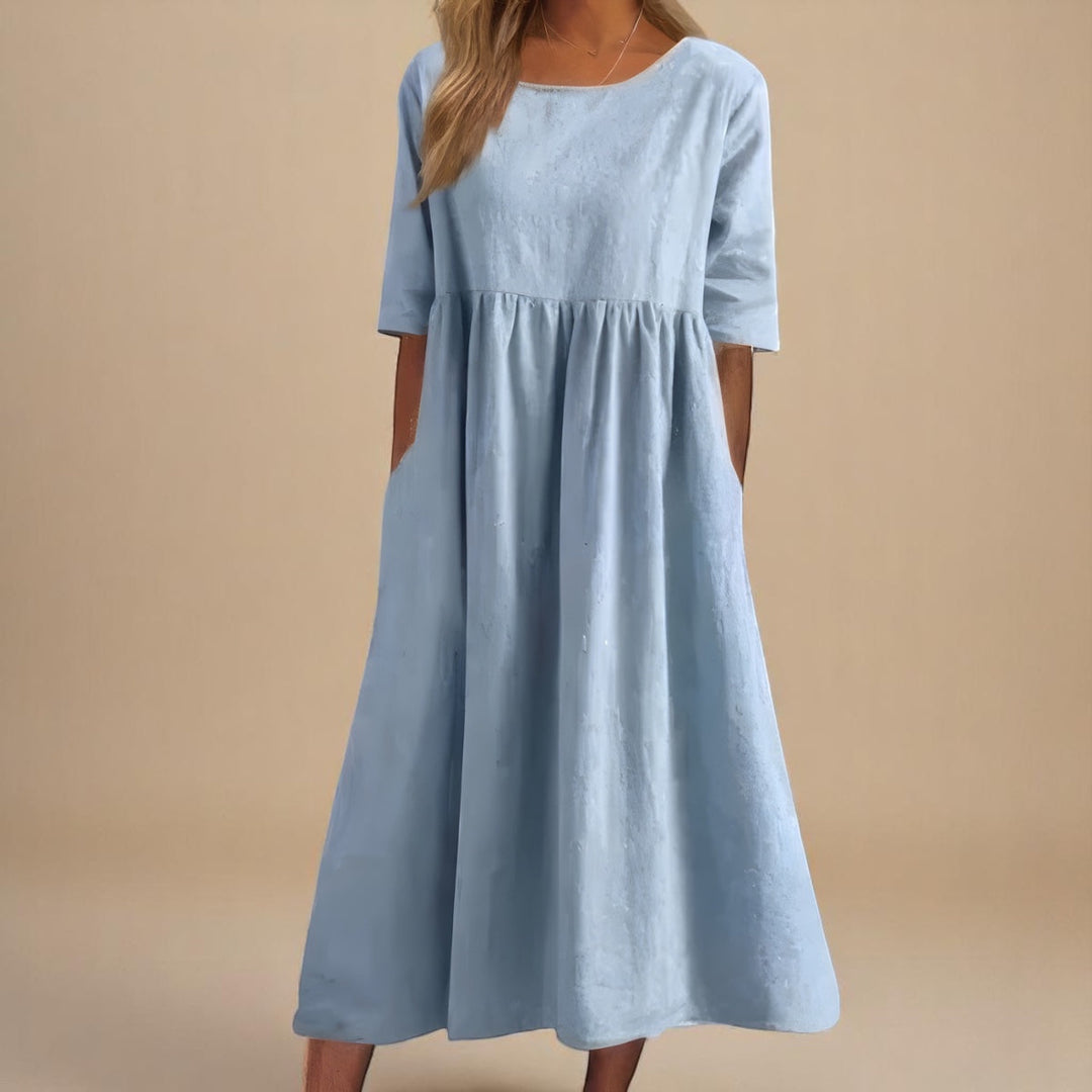 Katia Midi Dress in sky blue