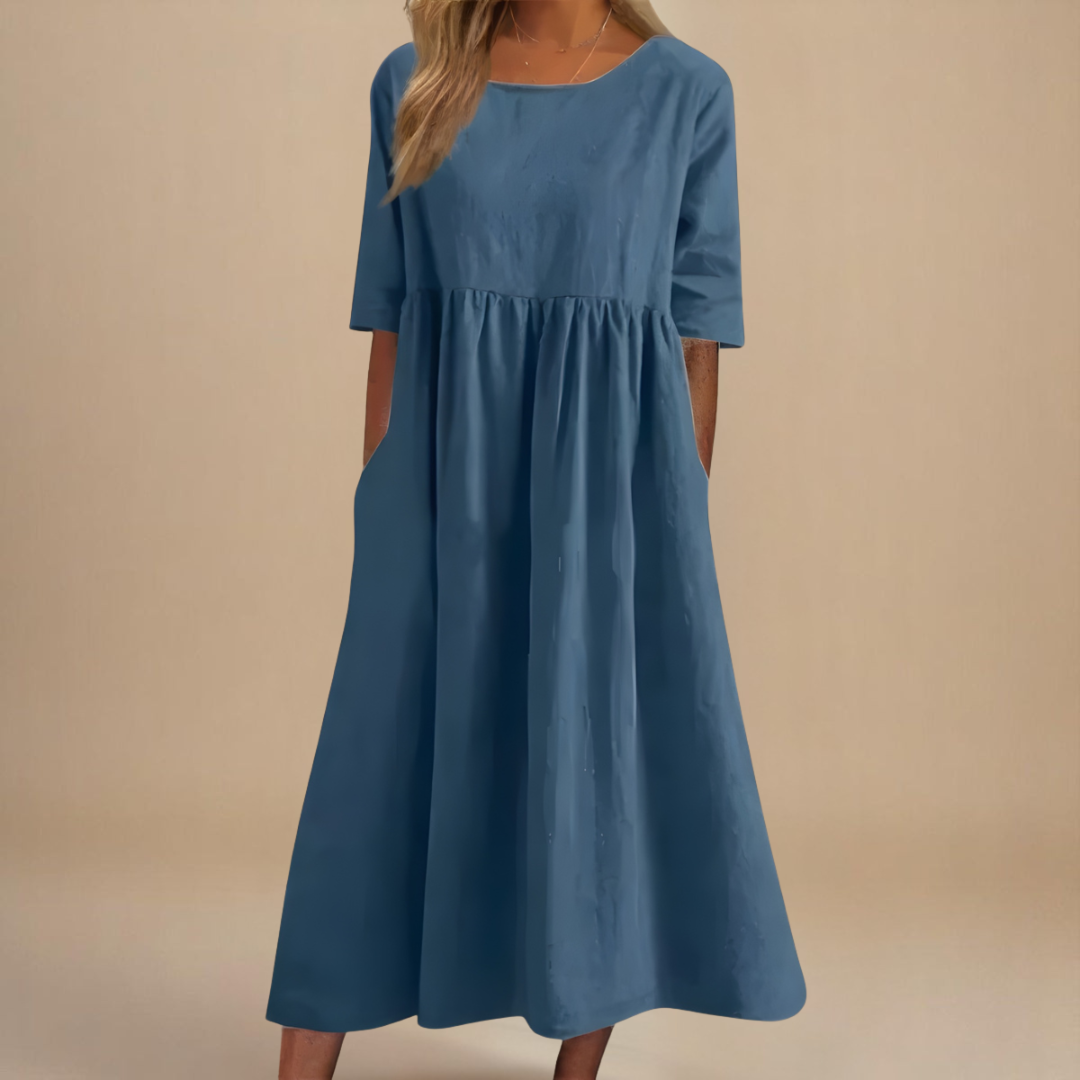 Katia Midi Dress in blue
