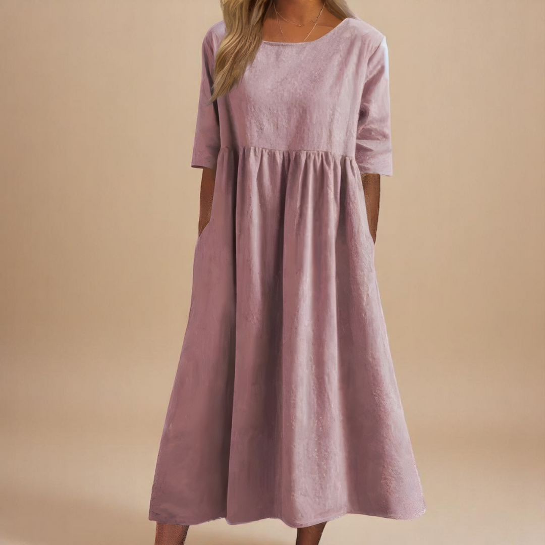 Katia Midi Dress in pink