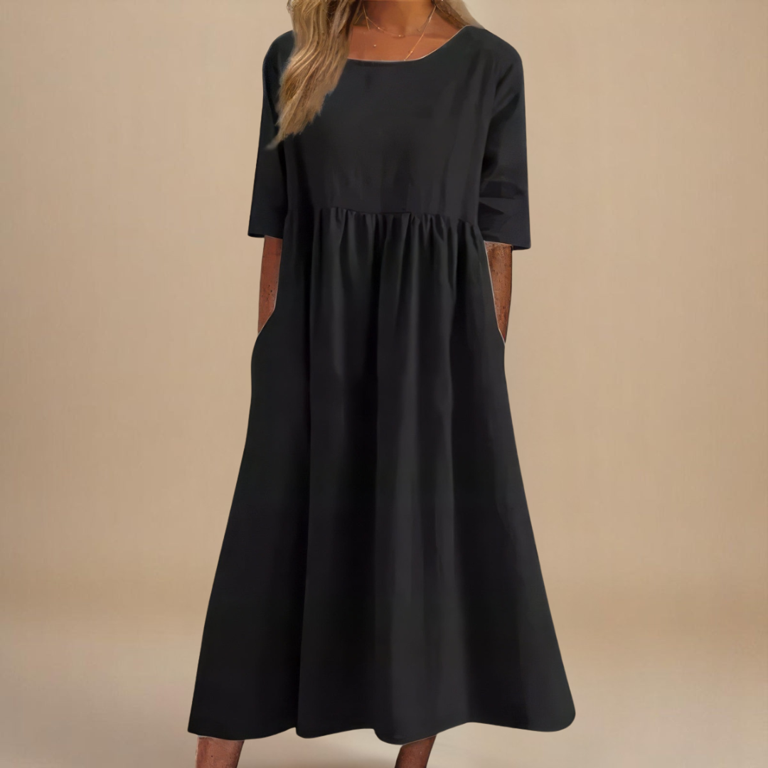 Katia Midi Dress in black