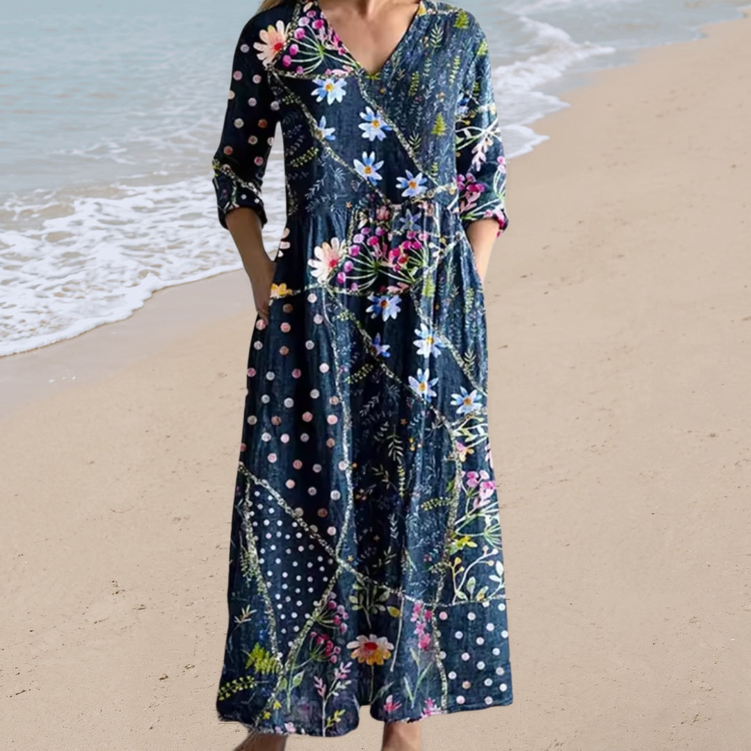 Rosamund Maxi Dress in navy