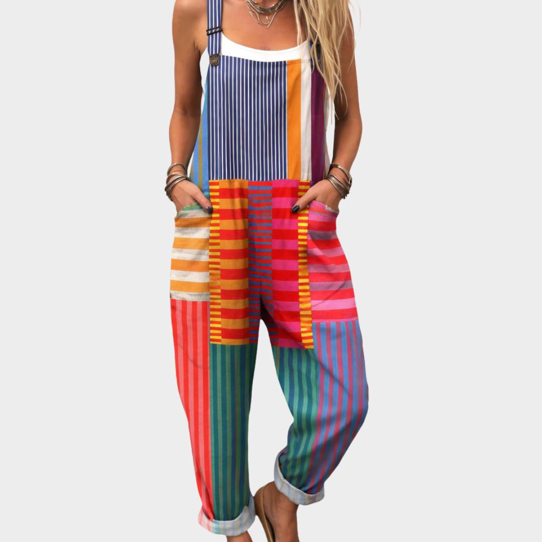 Vivienne Printed Overalls in multicolor