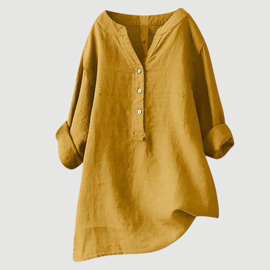 L a Tunic Blouse in yellow