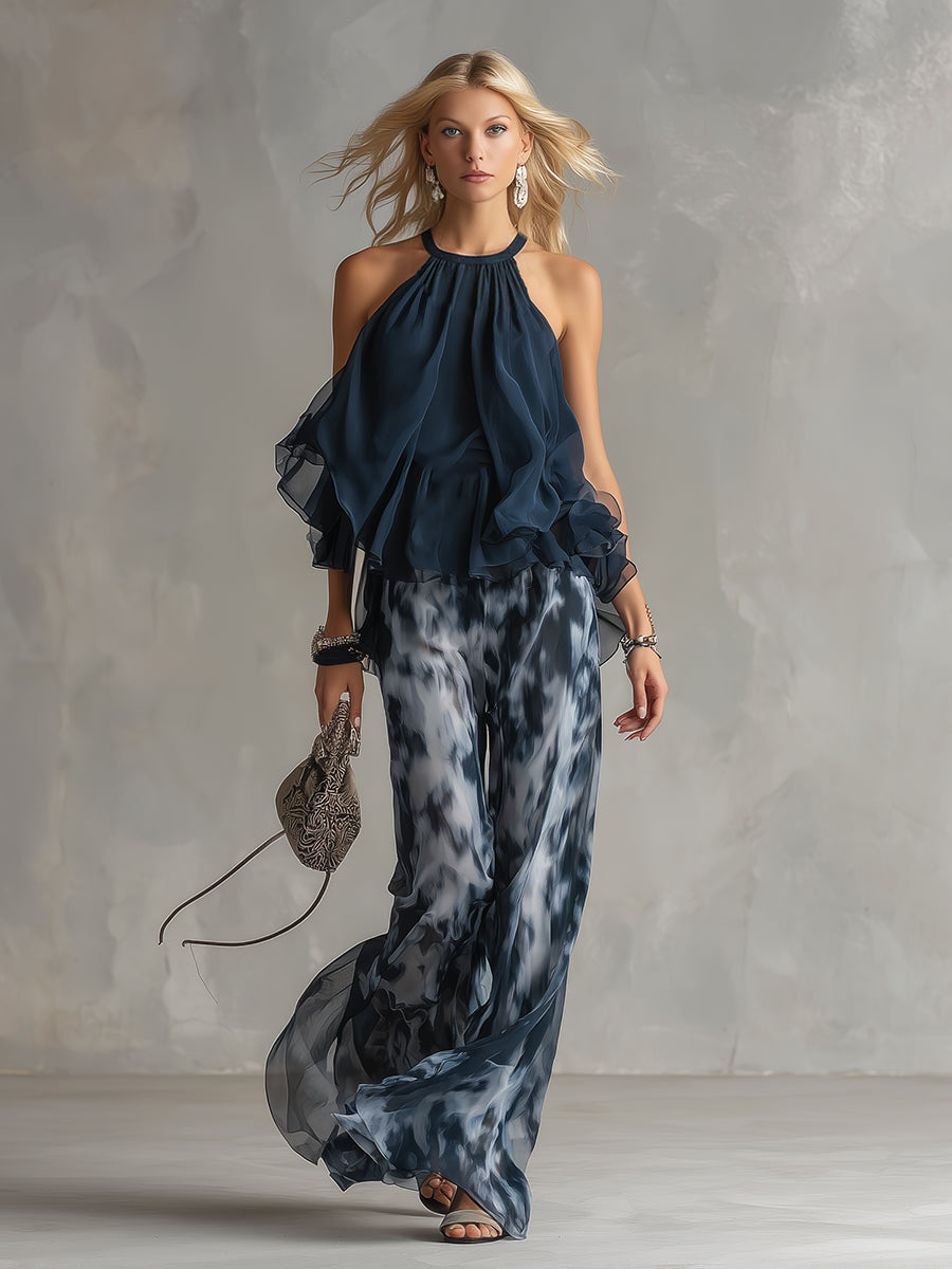 Carys Co-ord in navy blue