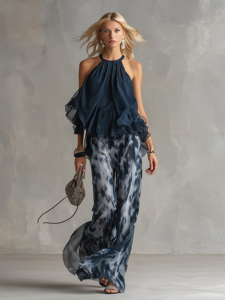 Carys Co-ord in navy blue