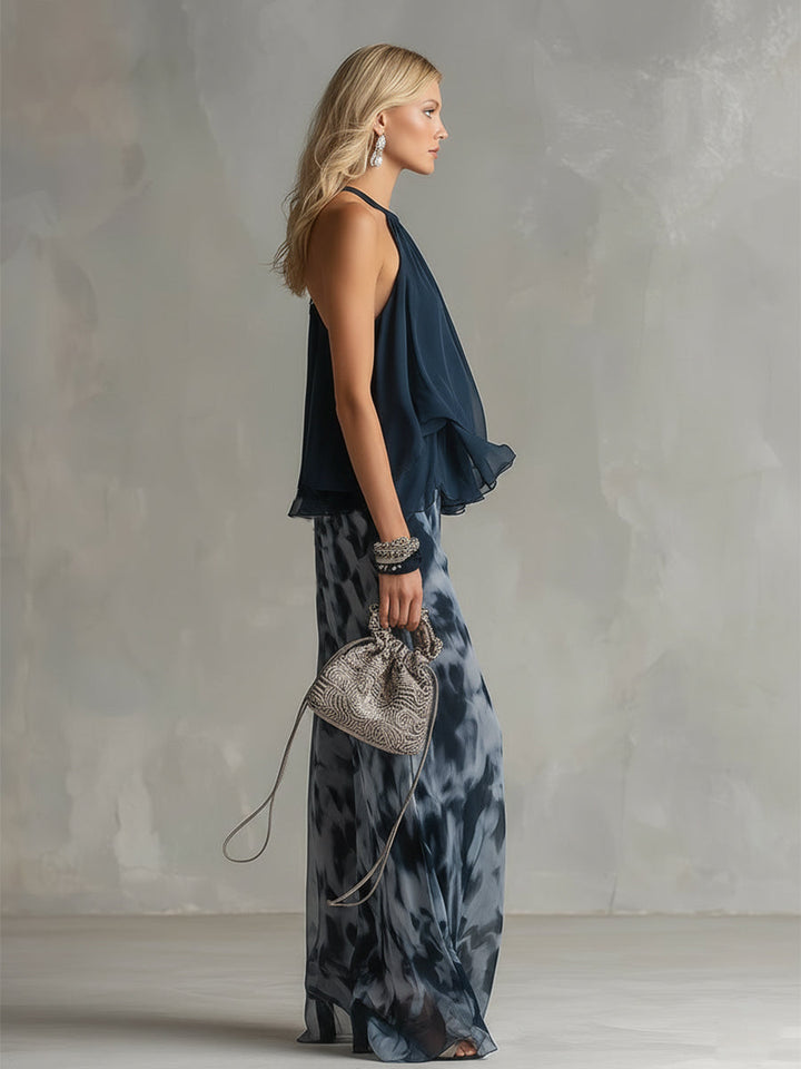 Carys Co-ord in navy blue