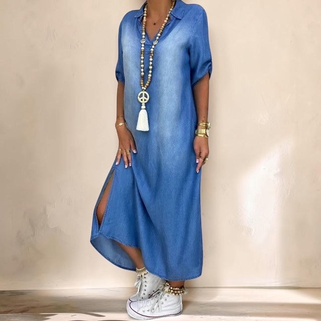 Anthyrah Sophisticated Dress in blue