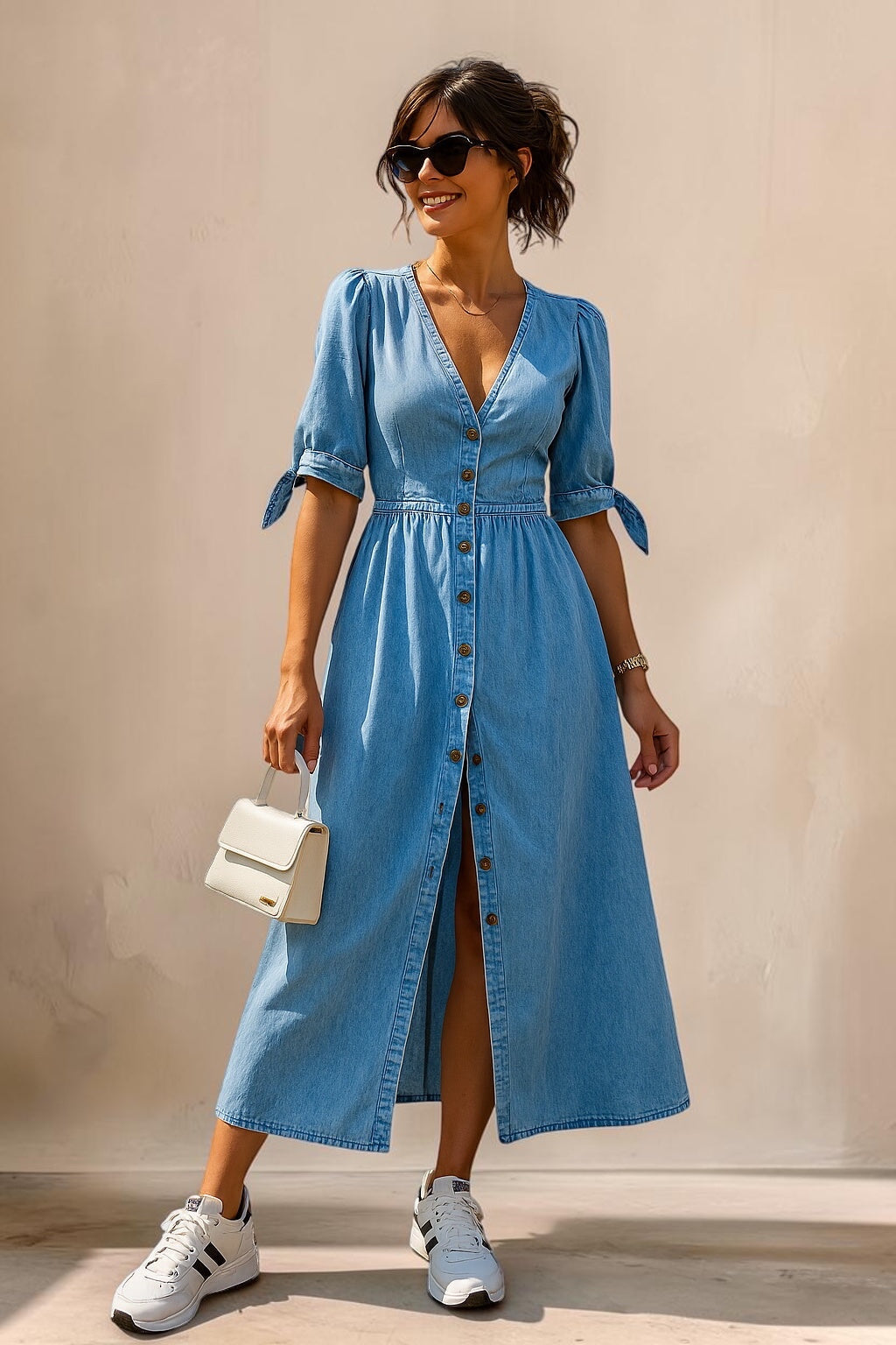 Jacqueline Denim Dress in blue