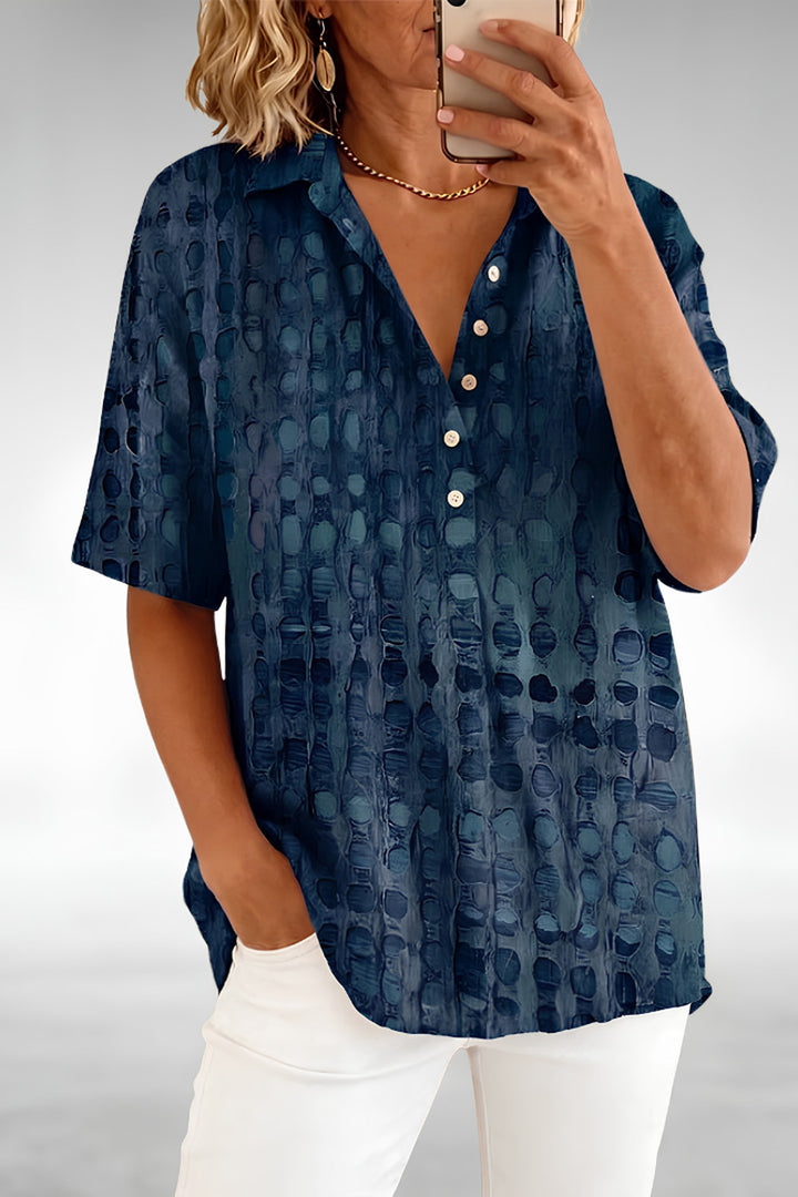 Winifred Relaxed-Fit Top — Navy