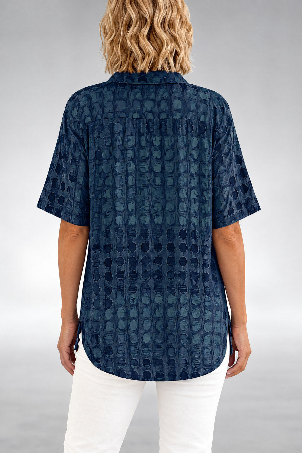 Winifred Relaxed-Fit Top — Navy