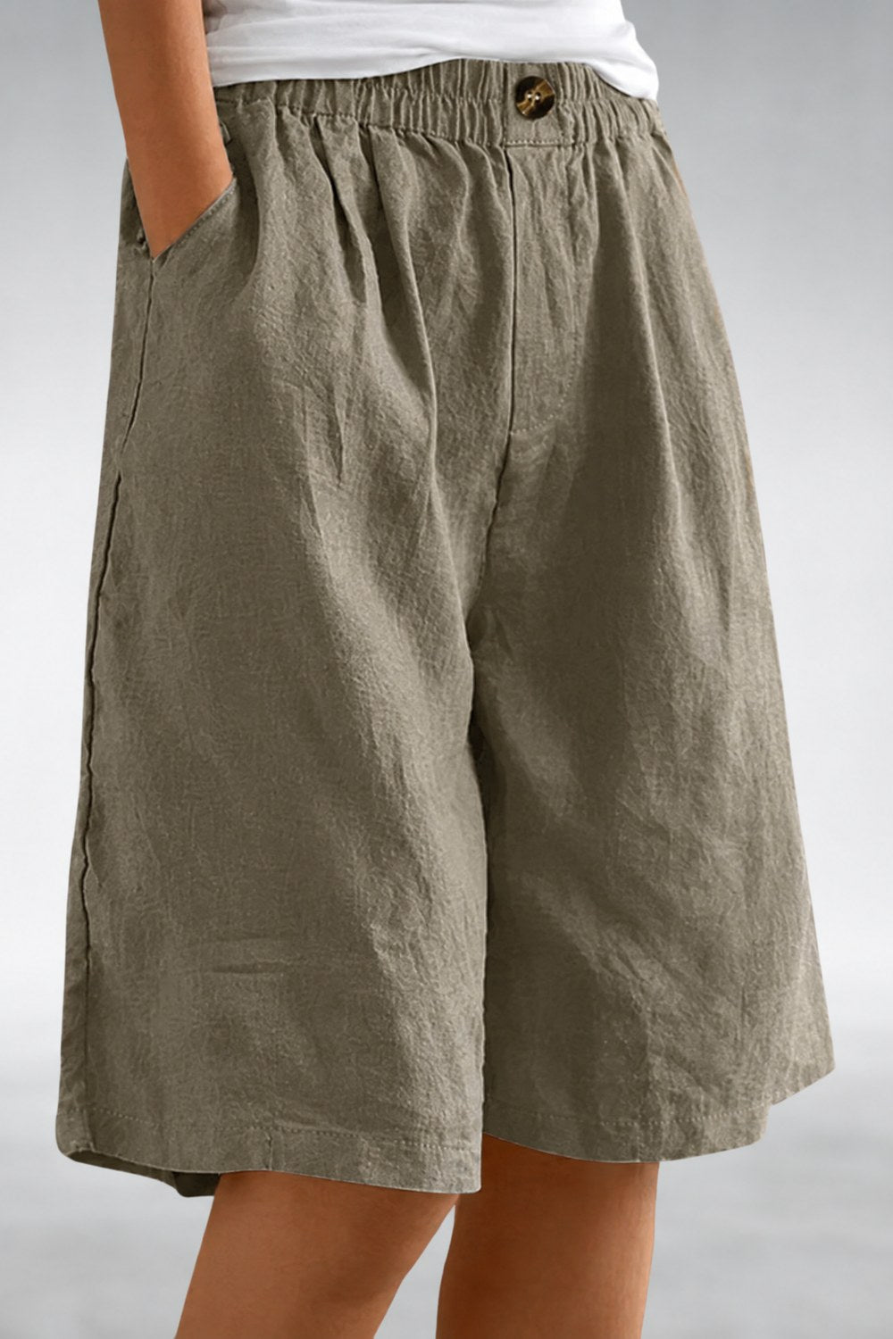 Yolanda Everyday Comfort Shorts — Dark Khaki