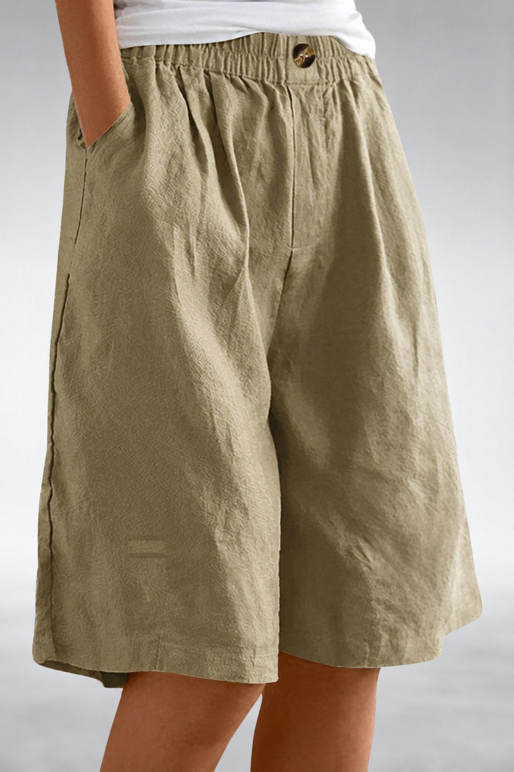 Yolanda Everyday Comfort Shorts — Khaki