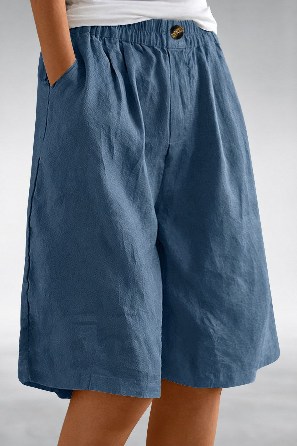 Yolanda Everyday Comfort Shorts — Steel Blue