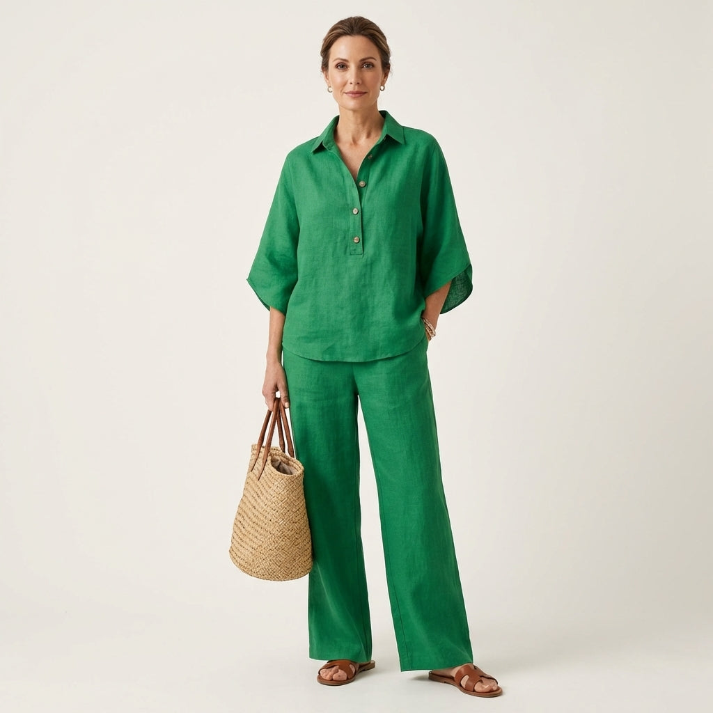 Alienor Two-piece Set in green