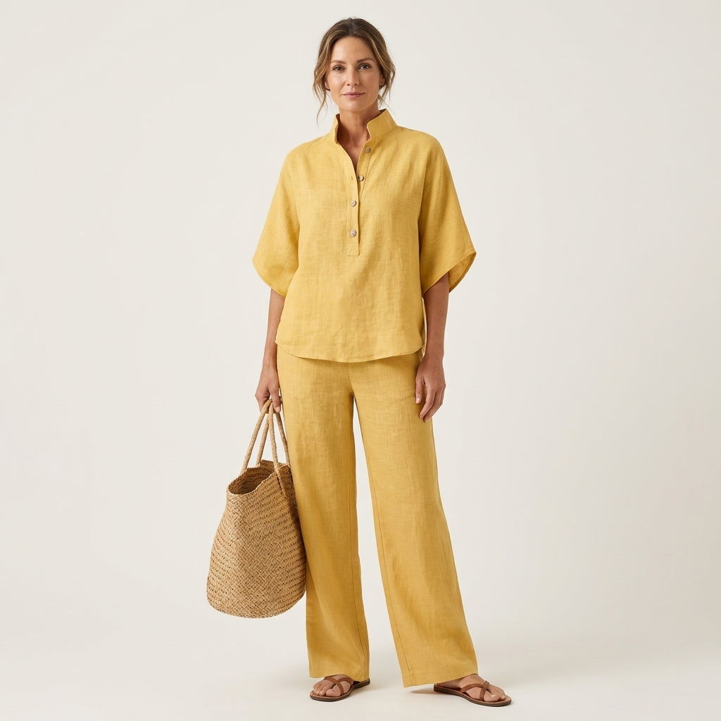 Alienor Two-piece Set in yellow
